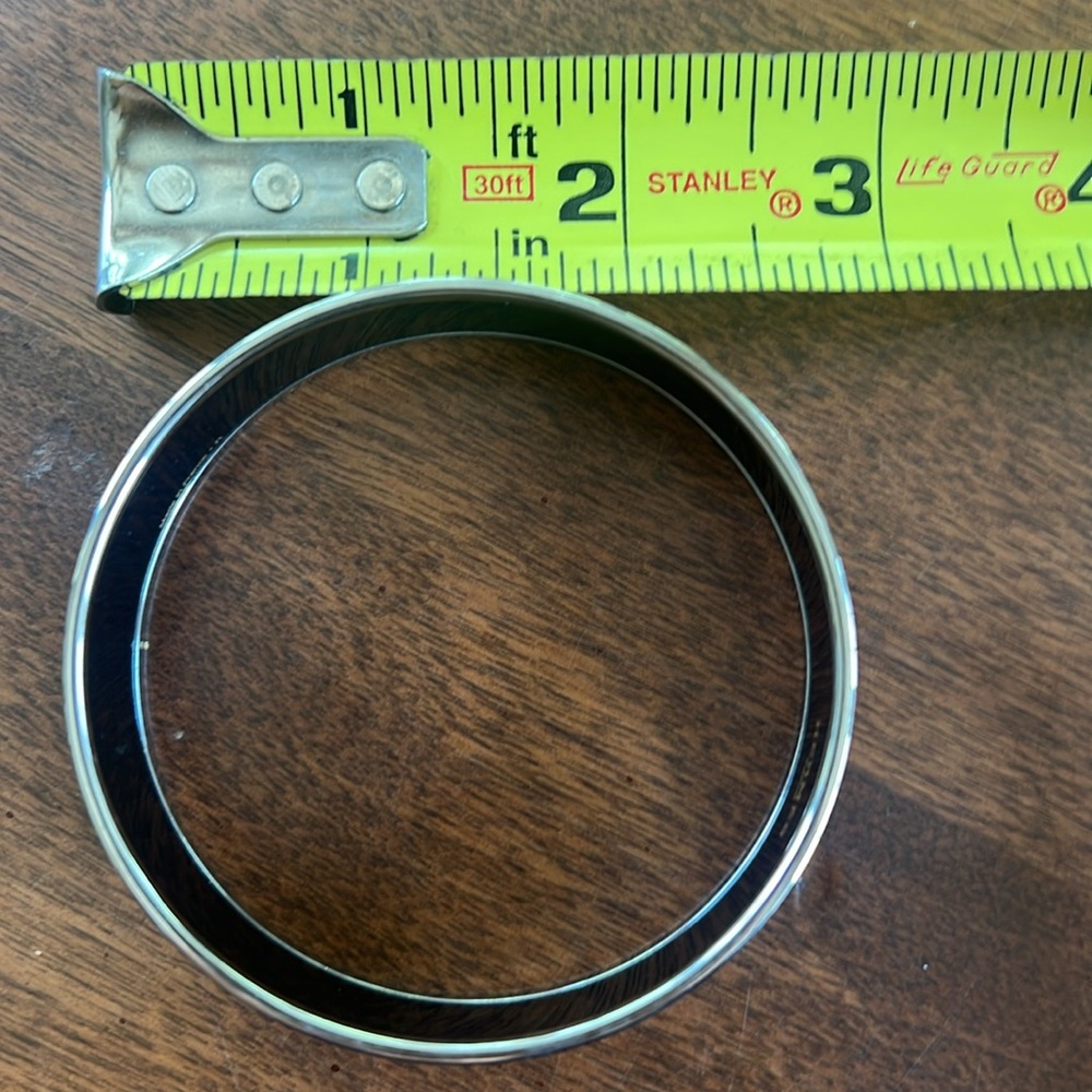 Hermes bangle bracelet. Black and silver. - Picture 8 of 8